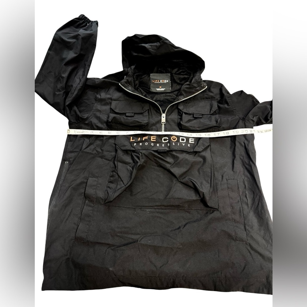 Life Code Progressive Black Pullover Windbreaker … - image 5
